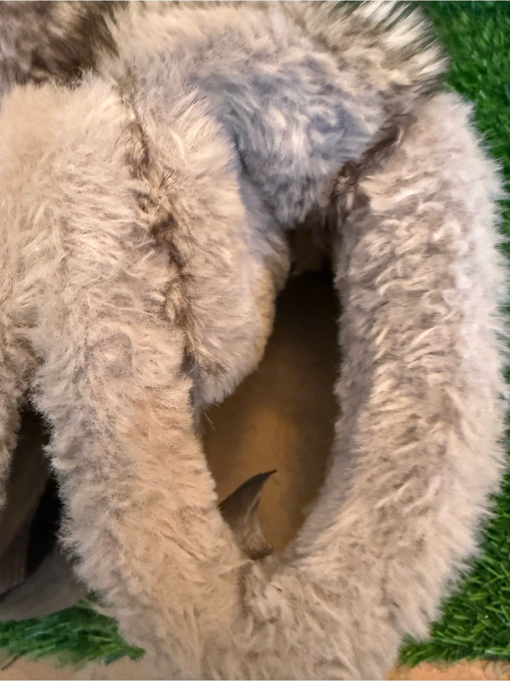 Cougar Daniel Faux Fur Trim Brown Platform Winter boots- Women gray/taupe 9.0 - Picture 5 of 7